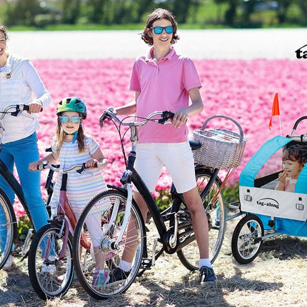 Tag-along Kids Bike Trailer Child Bicycle Pram Stroller Children Jogger Blue