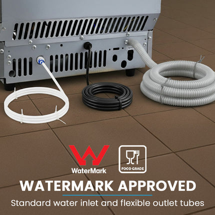 POLYCOOL Commercial Ice Maker Machine, up to 60kg/24hr, Timer & Self Cleaning Programs