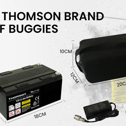 THOMSON 12V 24Ah Lithium Battery for Thomson Golf Buggy Trolley