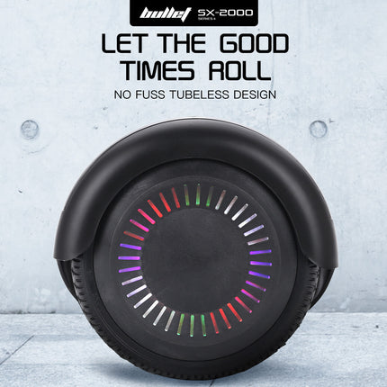 BULLET SX-2000 Hoverboard Scooter, 500W Brushless, UL Certified, AU Compliant, Superior Self Balancing System, LED Lights, Black