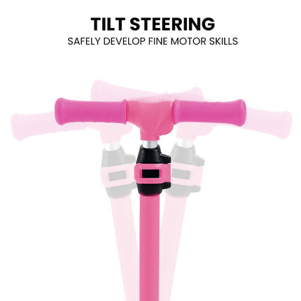 ROVO KIDS 3-Wheel Electric Scooter , Ages 3-8, Adjustable Height, AU Compliant, Lithium Battery, Pink
