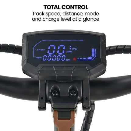 VALK Ego 8 Electric Scooter, Powerful, AU Compliant, 48V 13Ah, 55km Max Range, eScooter for Adults, Foldable, Off Road, Black/Bronze