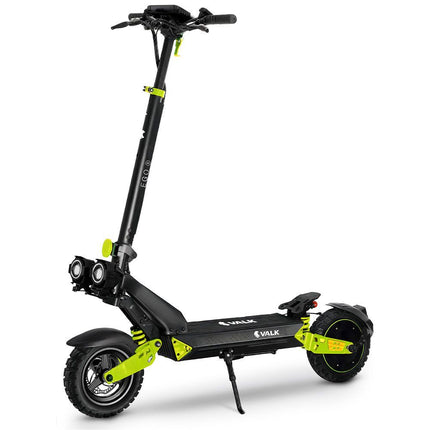 VALK Ego 8 Electric Scooter, 45km/h Max, AU Compliant, 48V 13Ah, Up to 55km Range, eScooter for Adults, Foldable, Off Road, Black/Green