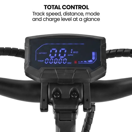 VALK Ego 8 Electric Scooter, 500W, AU Compliant, 48V 13Ah, 55km Max Range, eScooter for Adults, Foldable, Off Road, Black