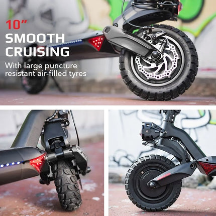 VALK Primal 9 Dual Motor Electric Scooter, 1600W, AU Compliant, for Extreme Hill Climbing, Black