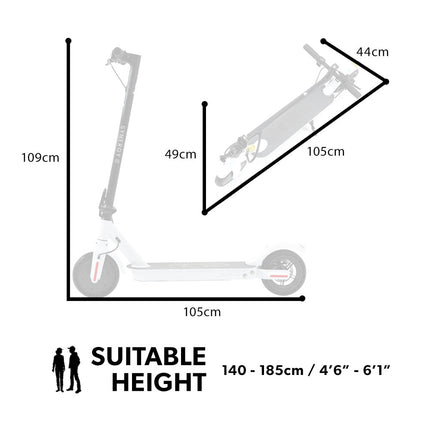 VALK Synergy 5 Electric Scooter, 400W, AU Compliant, Motorised eScooter for Adults, White
