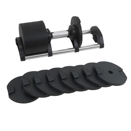 Powertrain Eon 90kg Adjustable Dumbbells Home Gym 9 Strength Training Safety Lock System Building & Fitness Workouts