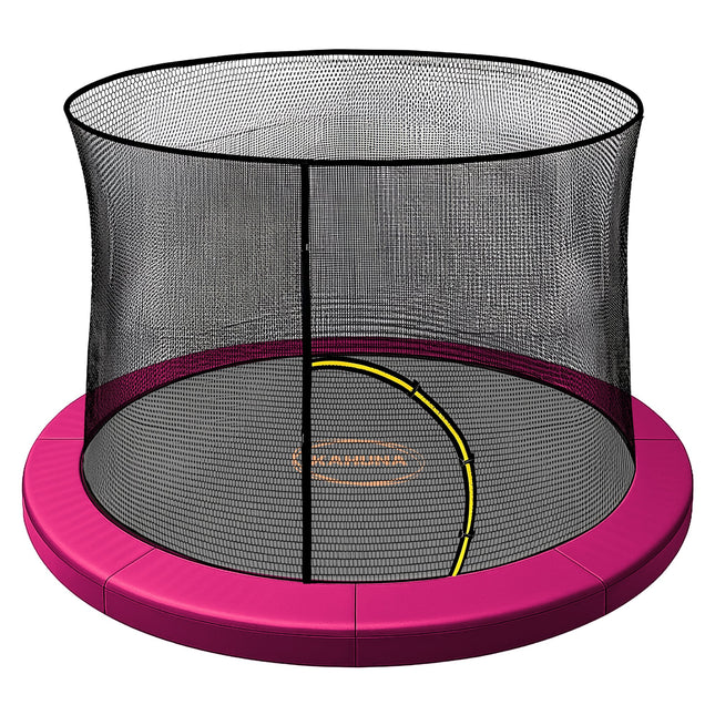 Kahuna 8ft Trampoline Pad and Net - Pink