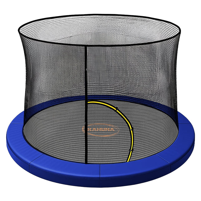 Kahuna 10ft Trampoline Pad and Net - Blue