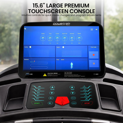 Powertrain V1100 Treadmill with Wifi Touch Screen & Incline