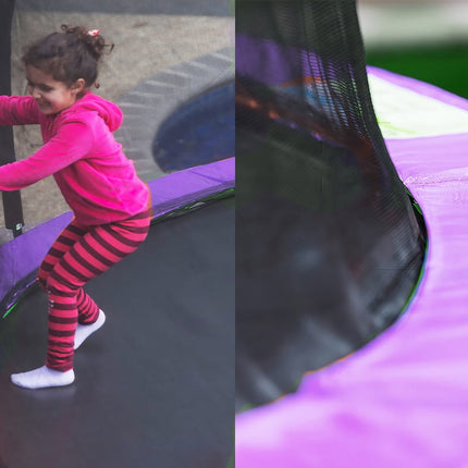 Kahuna 12ft Trampoline Free Ladder Spring Mat Net Safety Pad Cover Round Enclosure - Purple