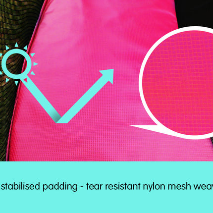 Kahuna 14ft Trampoline Replacement Pad Round - Pink