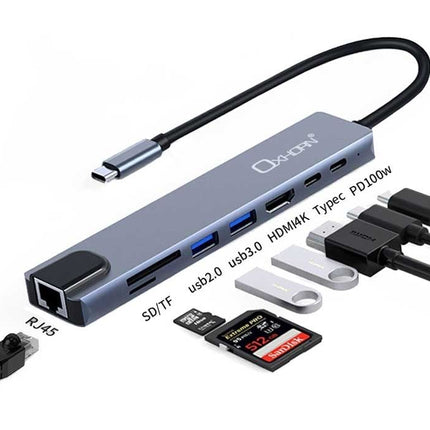 OXHORN AD-U31-801 USB C to HDTV Adapter (8-in-1)