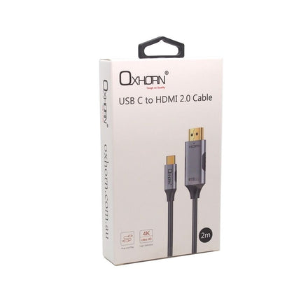 OXHORN CB-CH-402 USB C to HDMI 2.0 Cable 2m