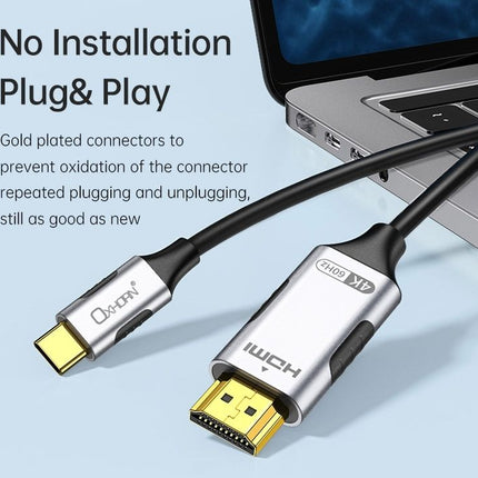 OXHORN CB-CH-403 USB C to HDMI 2.0 Cable 3m