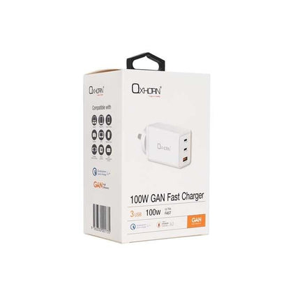 OXHORN NB-PD100S PD 100W GaN Charger 3-Port