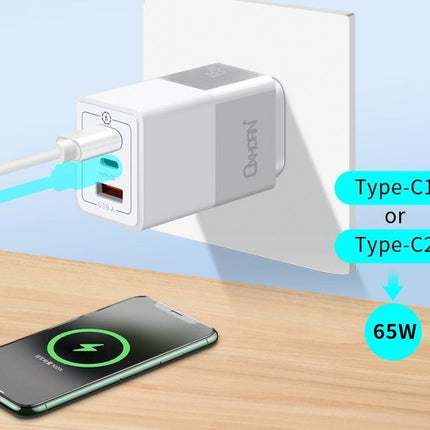 OXHORN NB-PD65CCAW PD GaN Charger 65W 3 Ports White