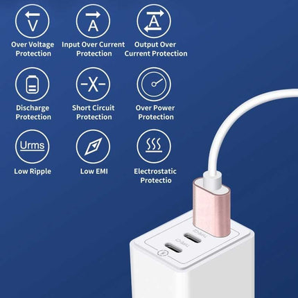 OXHORN NB-PD65CCAW PD GaN Charger 65W 3 Ports White