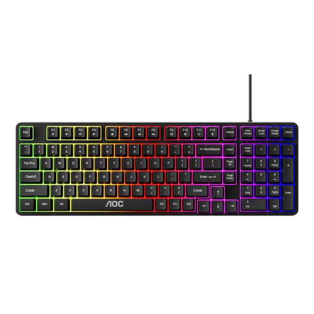 AOC GK116B/97 Wired RGB Gaming Keyboard 120-key