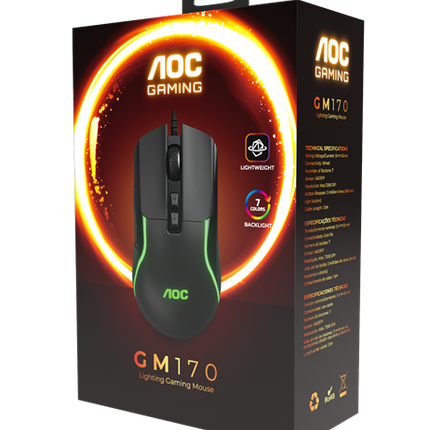 AOC GM170 Wired RGB Gaming Mouse 7-Key