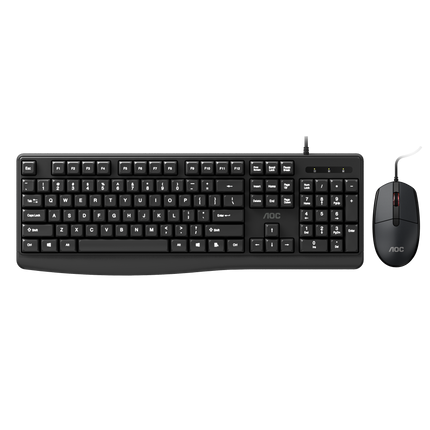 AOC KM170B/97 Wired Home & Office Keyboard + Mouse Combo 1.5M cables Black
