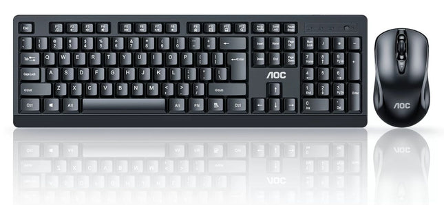 AOC KM210B/97 Home & Office Wireless Keyboard & Mouse Combo 2.4G USB Black