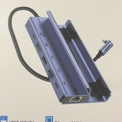 BENFEI 000492GY 6 in 1 Docking 1xHDMI 4K, 2xUSB-A 3.0, 1xUSB-C 3.0, 1xUSB-C PD, 1xRJ45