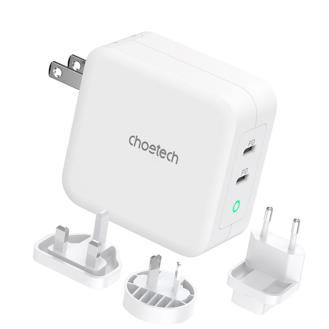 CHOETECH PD6008  GAN Dual Type-C 100w Travel Charger (US/EU/UK/AU)