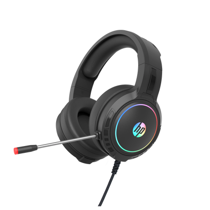 HP DHE-8006 Wired USB 7.1 Surround Sound Gaming Headset RGB LED for PC / Laptop-USB