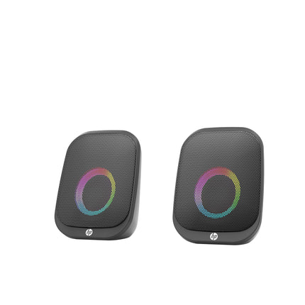 HP DHS-2113 Wired Bluetooth Speaker Portable USB AUX LED Stereo Sound Black