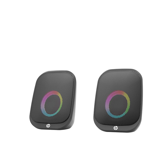 HP DHS-2113 Wired Bluetooth Speaker Portable USB AUX LED Stereo Sound Black