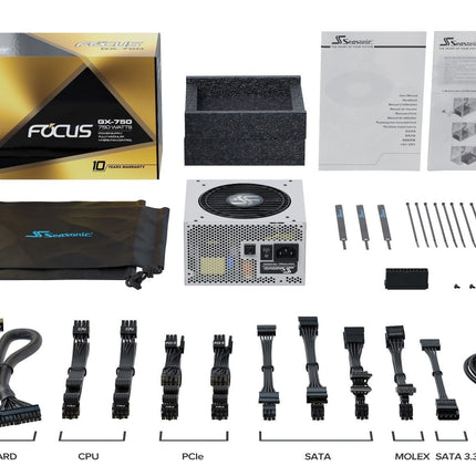 SEASONIC FOCUS GX (ONESEASONIC) WHITE EDITION GX-750 (SSR-750FX WHITE)  750W 80 PLUS GOLD PSU