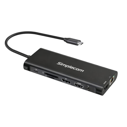 Simplecom CHT814 14-in-1 USB-C 4K Triple Display MST Docking Station with Dual HDMI DP