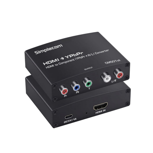 Simplecom CM501v2 HDMI to Component Video (YPbPr) and Audio (L/R) Converter