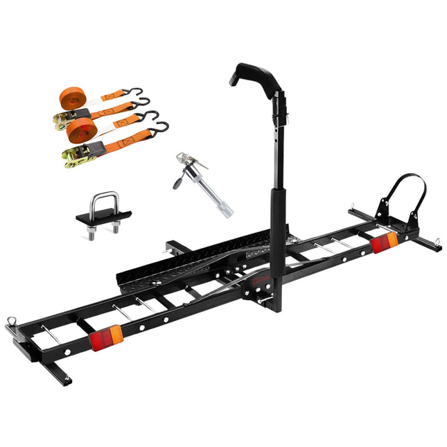 Motorcycle Motorbike Carrier Rack Towbar Arm Rack Dirt Bike Ramp Brake Lights