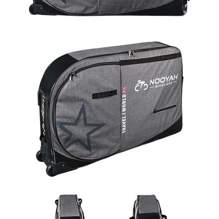 NOOYAH Bike Travel Bag Case Plane Boat Shipping Transport, Fits Cross Country All Mountain Bike, MTB, TT, Road Triathlon Bike 29er 700c
