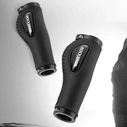 Deluxe Hand Grips Shock Absorbing Rockbros MTB Mountain Bike Tourer Double Lock BLUE Handlebar Grips Anti-skid 2.22cm