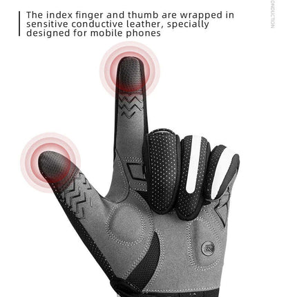 MTB Heated Gloves Large for Mountain Road Bike Breathable Winter Autumn Cycling Camping Running Outdoor Sport Rockbros