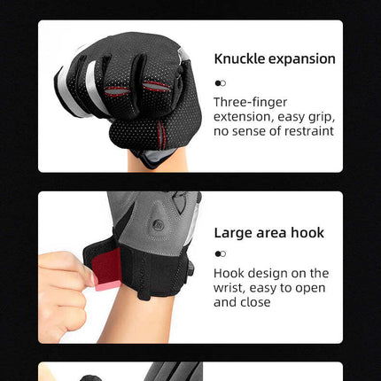 MTB Heated Gloves XLarge for Mountain Road Bike Breathable Winter Autumn Cycling Camping Running Outdoor Sport Rockbros