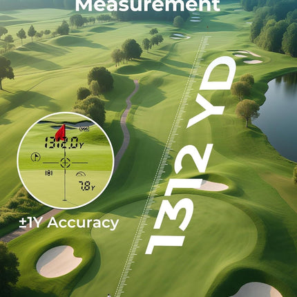 Golf Rangefinder with Slope, CIGMAN 1312 Yards Range Finder Golf, 2.4-inch External Color Touchscreen, Flag Lock Vibration, 6X Magnification, Rechargeable Range Finder, Ideal Golf Accessories