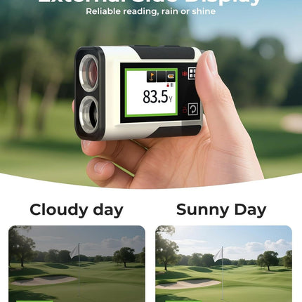 Golf Rangefinder with Slope, CIGMAN 1312 Yards Range Finder Golf, 2.4-inch External Color Touchscreen, Flag Lock Vibration, 6X Magnification, Rechargeable Range Finder, Ideal Golf Accessories