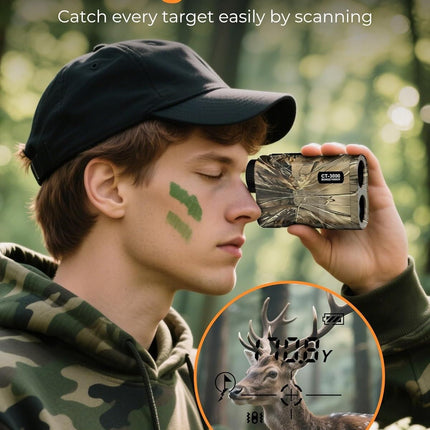 Ultra Long Range & Fast Accuracy: CIGMAN upgraded range finder measures from 5 to 3280 yards with an accuracy of ±1 yard, giving you reliable data in under 1 second. The multi-coated lens and 6x magnification deliver a bright, crisp view, even in dense wo