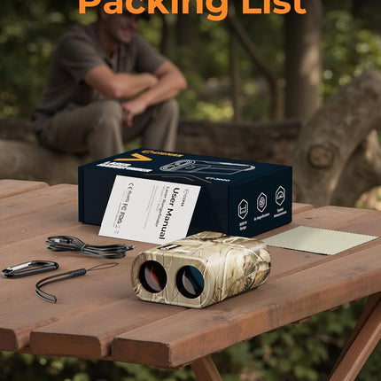 Ultra Long Range & Fast Accuracy: CIGMAN upgraded range finder measures from 5 to 3280 yards with an accuracy of ±1 yard, giving you reliable data in under 1 second. The multi-coated lens and 6x magnification deliver a bright, crisp view, even in dense wo