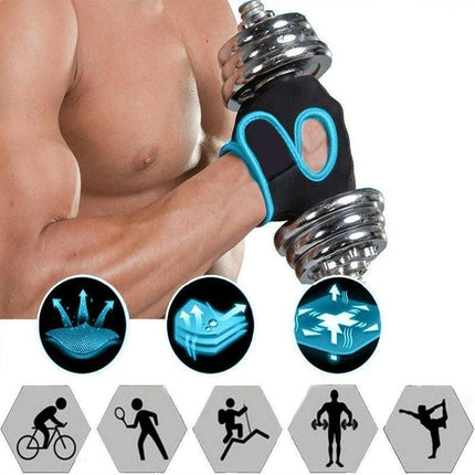 M Size Sports Gloves Weight Lifting Exercise Training Workout Bike Riding Men Women - Black+Purple