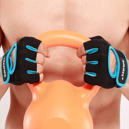 M Size Sports Gloves Weight Lifting Exercise Training Workout Bike Riding Men Women - Black+Grey