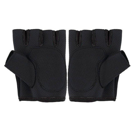 L Size Aolikes Sports Gloves Weight Lifting Exercise Training Workout Bike Riding - Black+Grey