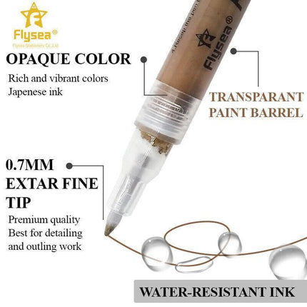 12 Colours Acrylic Paint Pens Markers Skin Tone