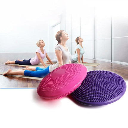 Balance Stability Cushion Wobble Air Disc Ankle Knee Strength Rehab Exercise - Black