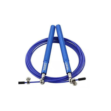 Aolikes Adjustable High Speed Steel Skipping Jump Rope Dual Bearings Gym Boxing - Blue