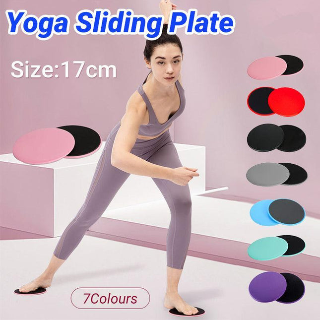 2PCS Core Sliding Discs Fitness Sliders for Home Gym Yoga Gliding Exercise 17cm - Green